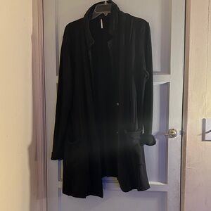 Free People Black Trench Coat